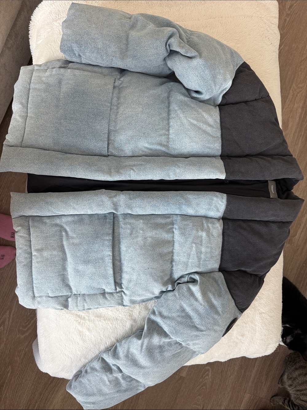 Kith Black Jacket with Gray Hood Lining